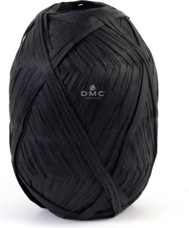 DMC Cable Stoffgarn Eco Vita Raffia 50 g, Schwarz (100 m)