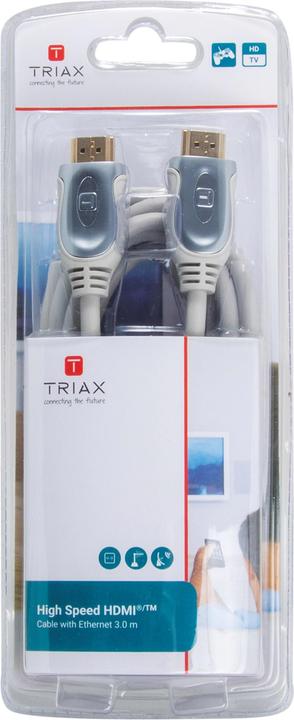 Image du produit Triax HDMI3,0M Câble HDMI haute vitesse avec Ethernet (3 m, HDMI)