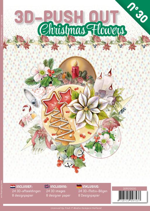 Produktbild Card Deco Essentials 3D-Stanzbogenbuch "Christmas Flowers" (16 x)