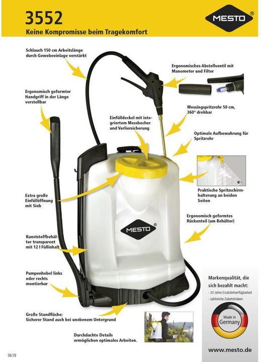 Produktbild Mesto Rücken Drucksprüher RS125 12 l (12 l)