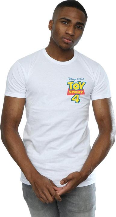 Actual product image Disney Mens Toy Story 4 Logo Breast Print T-Shirt (S)
