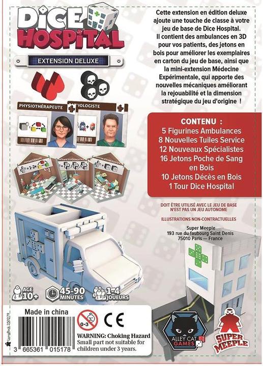 Actual product image Super Meeple Dice Hospital Extension deluxe f (French)