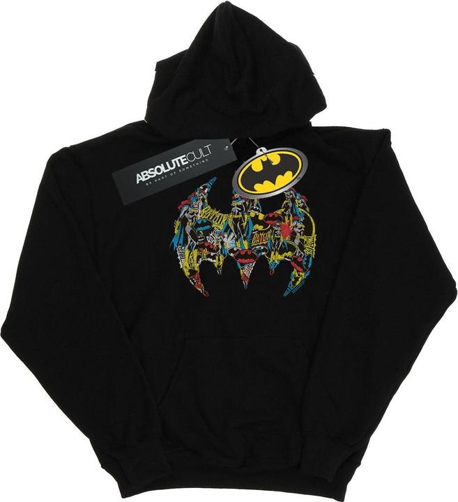 Actual product image Girls Batman Batgirl Logo Collage Hoodie (128)