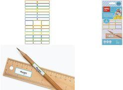 Actual product image Apli Pen labels, self-adhesive, assorted colours