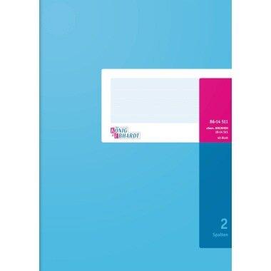 Actual product image König & Ebhardt Column book DIN A4 light blue/magenta 2 columns 40 sheets (80 g/m², 40 x, A4)