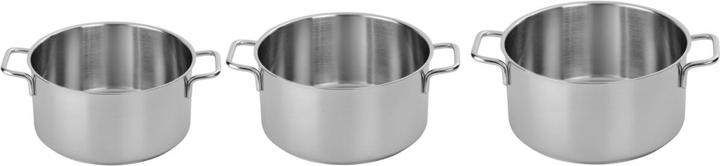 Actual product image Demeyere Apollo 3pcs Set: D44318+44320+44324 Cooking pot 18+20cm+24cm (Pot, Stainless steel)