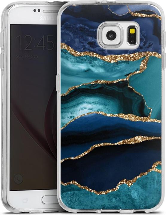 Actual product image DeinDesign Silikon Hülle für Samsung Galaxy S6 Handyhülle Case Smartphone Schutzhülle Glitzer Look Trends (Samsung Galaxy S6)