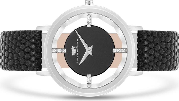 Produktbild Damen Quarzuhr Lucrezia Echtleder Schwarz - 33690 (Analoguhr, 36 mm)