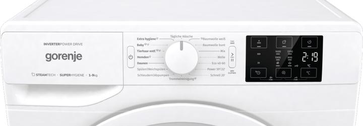 Actual product image Gorenje Large appliances WNEI96ADPS WS WASHING MACHINE 1600UPM 9KG 60CM (9 kg, Left)