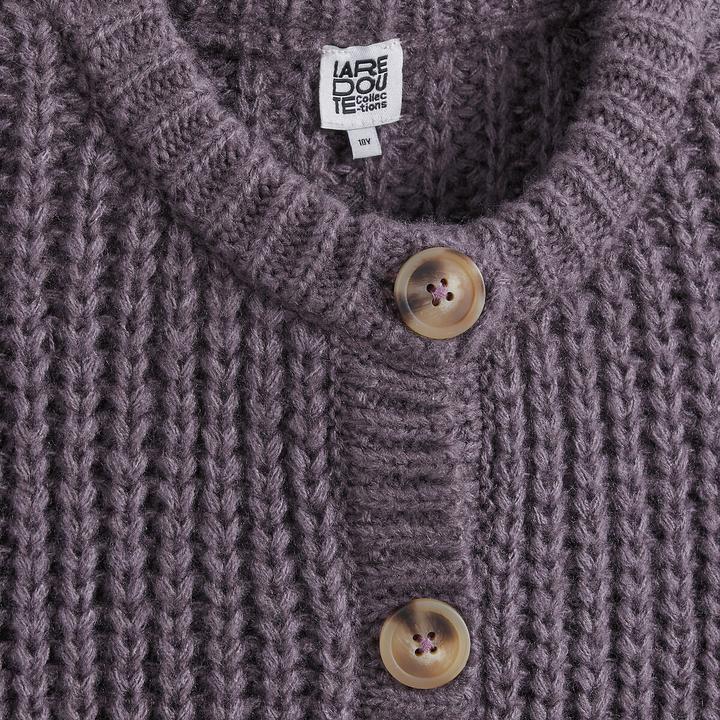 Produktbild La Redoute Collections Grobstrickjacke mit rundem Ausschnitt und Knopfleiste (102)