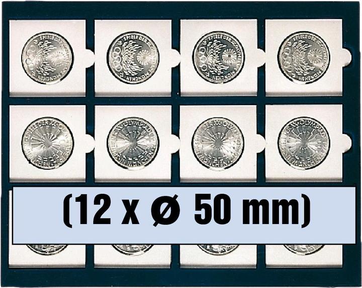 Safe Tableau für 12 MünzRähmchen 50 x 50 mm oder Münzen bis 50 mm Ø