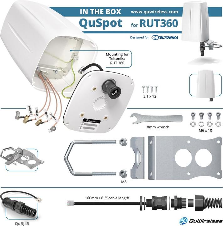 Image du produit Quwireless QuSpot pour RUT360 (Adaptateur d'antenne)