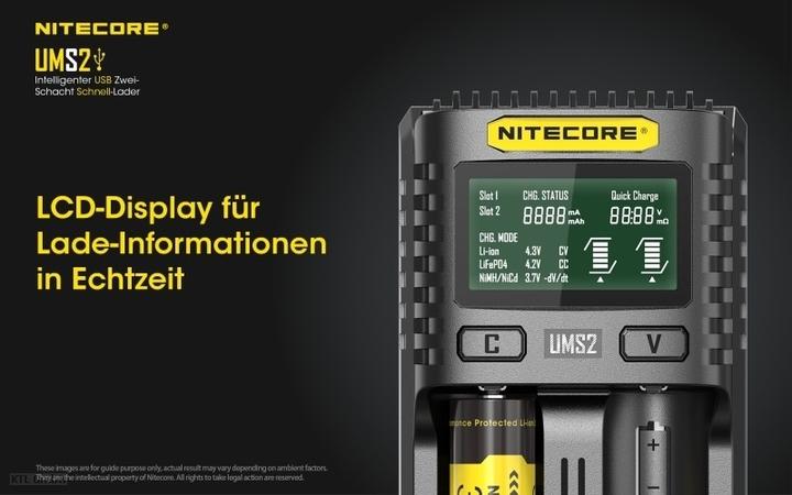 Actual product image Nitecore UMS2 (1 pcs., AAA, AA, Chargers without battery)