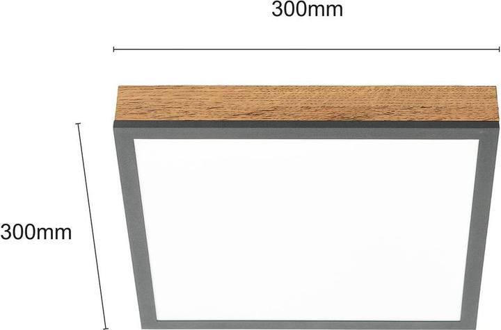 Produktbild Lindby Laviona LED-Deckenlampe, quadratisch, 30 cm (1240 lm)