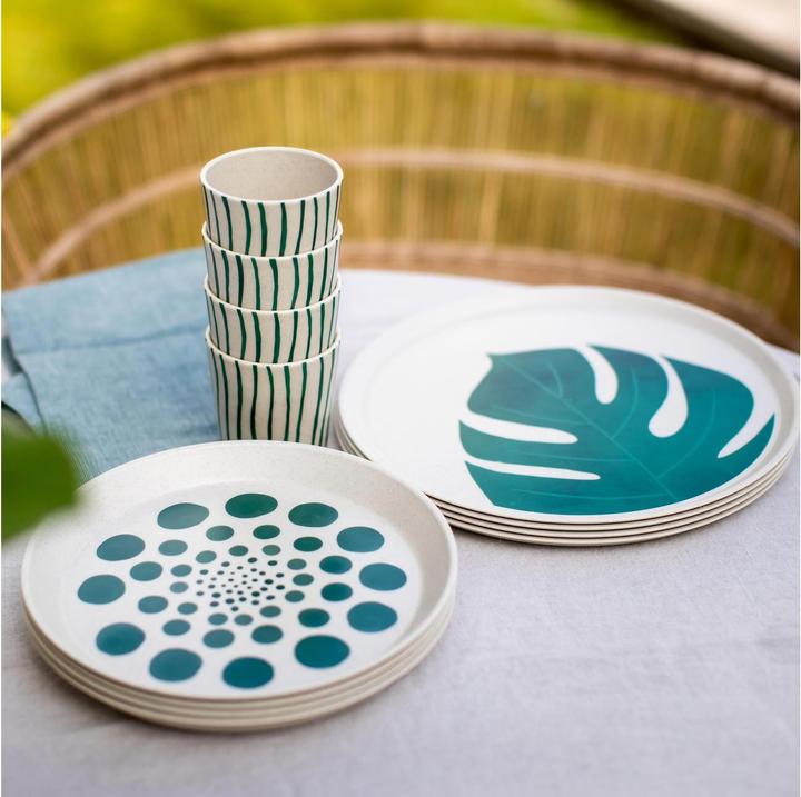 Produktbild Koziol Frühstücks- & Dessertteller Connect Monstera 4 Stück (4 x, 20.50 cm)
