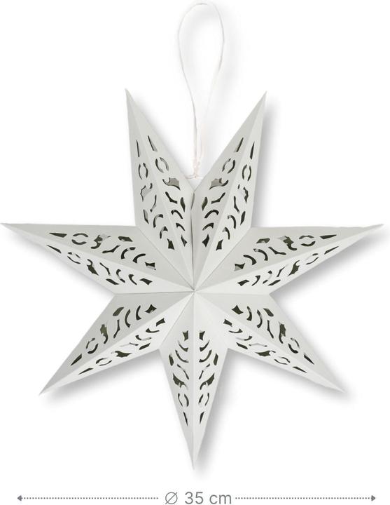 Produktbild Hermex LED Weihnachtsstern Leuchtstern Hanging Star Laterne Beleuchtung Faltstern