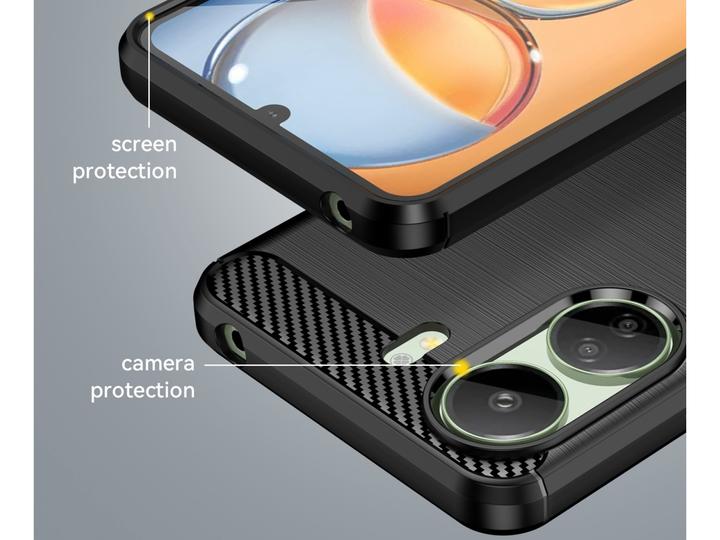 Actual product image Screenguard Xiaomi Redmi 13C Case Carbon Brushed Soft TPU (Xiaomi Redmi 13C)