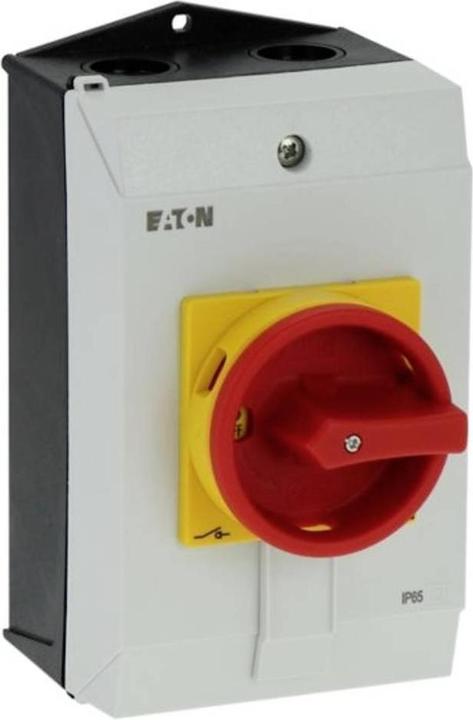 Actual product image Eaton P1-40/I2H/SVB ON-OFF switch with emergency stop switch, lockable 40A 690V 1 x 90° Grey, black