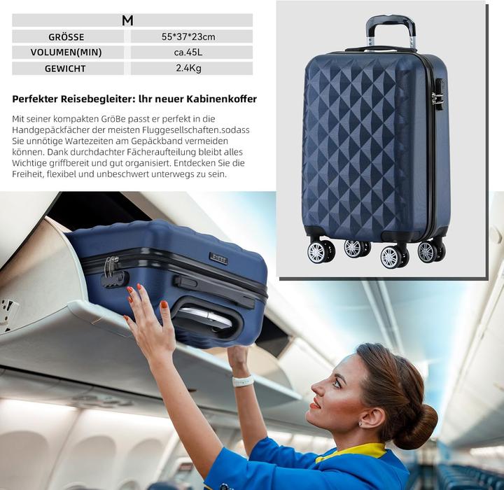 Produktbild Beibye Zwillingsrollen Hartschalen-Trolley 2066 (45 l, Handgepäck (bis 50l))