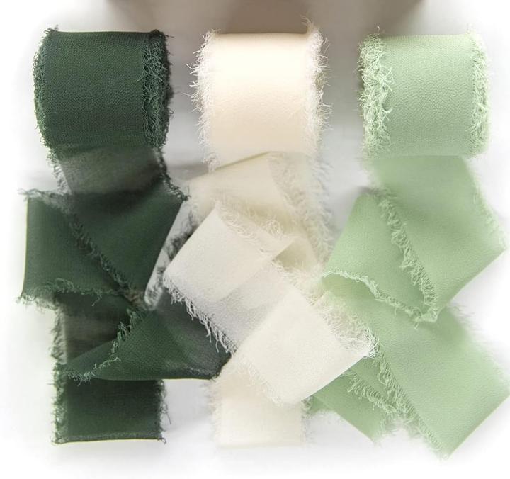 I Am Creative Chiffon Geschenkband DIY Maschen Deko Band 3er Set (Ruban, 3 x)