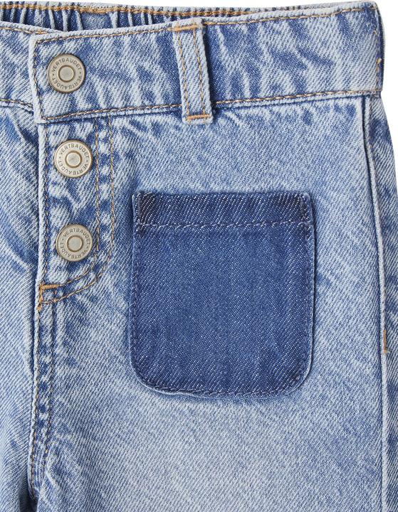 Produktbild Vertbaudet Weite Mädchen Baby Jeans mit Kontrasteffekt, Bundweite verstellbar (62)