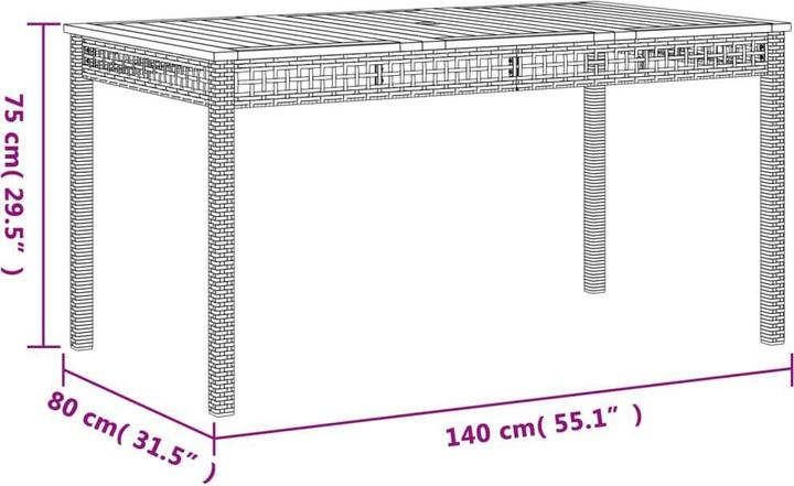 Produktbild VidaXL Gartentisch (80 cm)