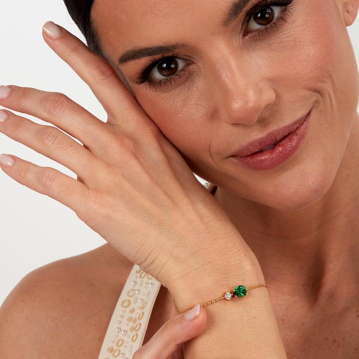Actual product image Morellato Elegant gold-plated bracelet with zircons Tesori SAIW199 (19 cm, Silver 925)