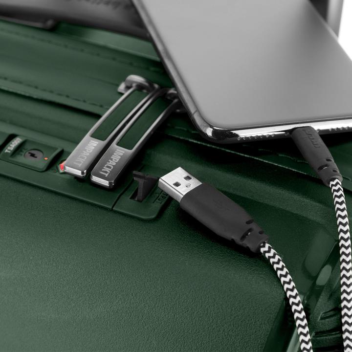 Actual product image Impackt IP1 - 4-wheel trolley with USB port, Deep Sea (38 l, Hand luggage (up to 50 litres))
