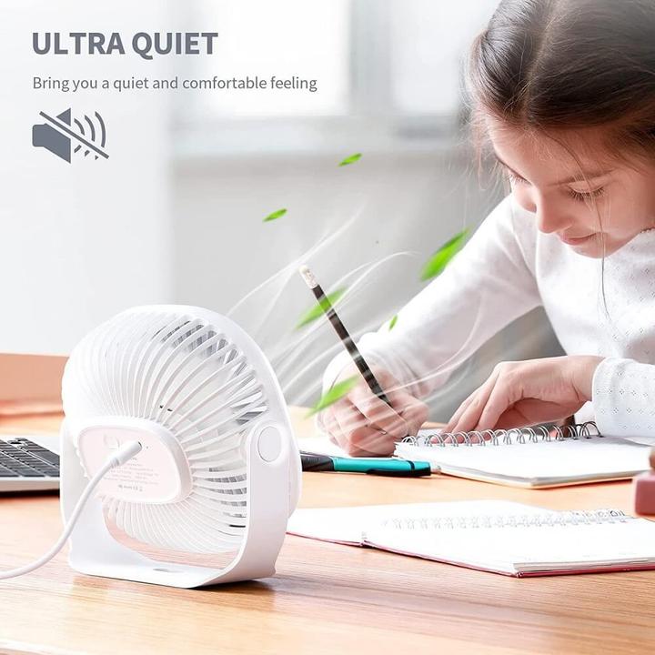 Actual product image Cover-Discount Mini Portable Table Fan Black (50 dB)