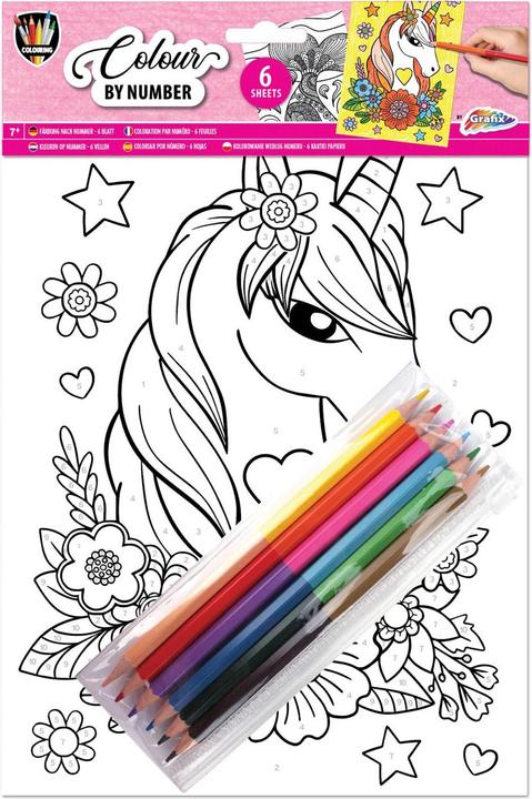 Image du produit Grafix Peinture par numéros A4 - Licorne