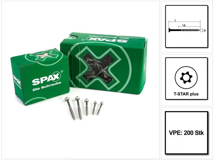 Immagine prodotto Spax Viti universali 3,5 x 40 mm, 200 pezzi (200 Viti per pezzo)