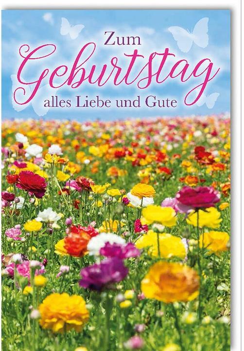 Actual product image Braun + Company Birthday card flower meadow (1 pcs.)