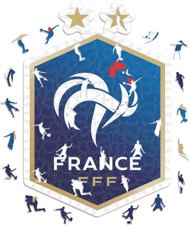 Actual product image Iconic FFF French National Football Team - Logo - Wooden Puzzle Size S (150 pieces) (150 pieces)