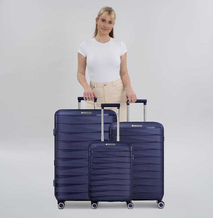 Actual product image Franky London 4-wheel suitcase set 3-piece with expansion fold (187 l, XL (from 140l))