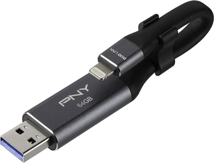 Image du produit PNY DUO-LINK OTG USB 3.0 64GB (64 Go, USB-A)