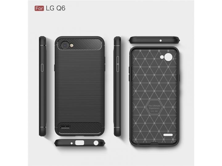 Produktbild Screenguard LG Q6 Hülle Carbon Brushed Soft TPU (LG Q6)
