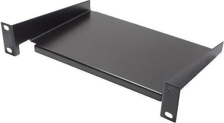 Varia 10" shelf, front mounting, installation depth 160 mm, deep black (RAL9005)