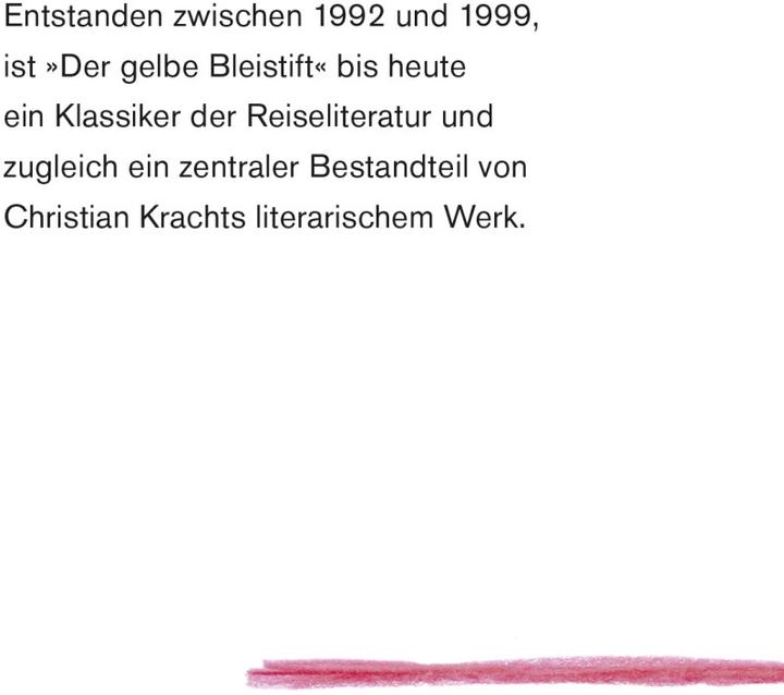 Produktbild Der gelbe Bleistift (Deutsch, Christian Kracht, 2021)