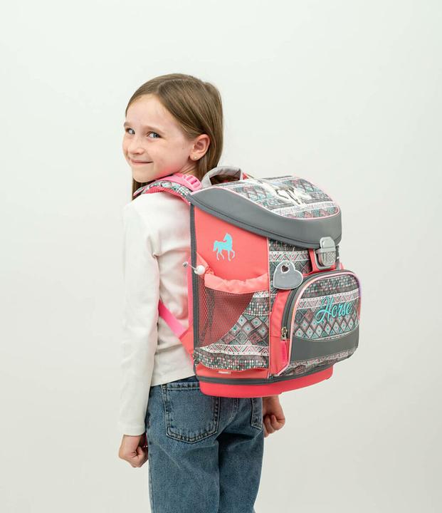 Produktbild Belmil MINI FIT Schulrucksack 4-teiliges-Set Horse Aruba Blue (17 l)