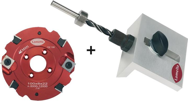 Produktbild Lamello Clamex S-18 Set Bohrlehre Fräser enthält 1 x 125240 und 1 x132108 125250