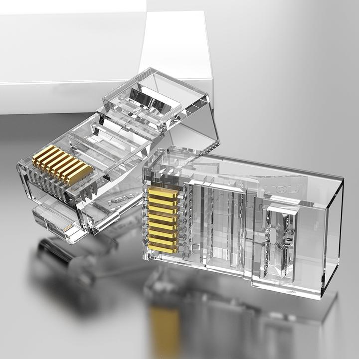 Actual product image Vention Modular RJ45 Cat.6 UTP Connector IDDR0-10 Transparent 10 pcs.