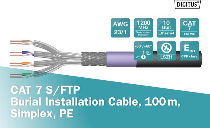 Produktbild Digitus Netzwerkkabel (S/FTP, CAT7, 100 m)
