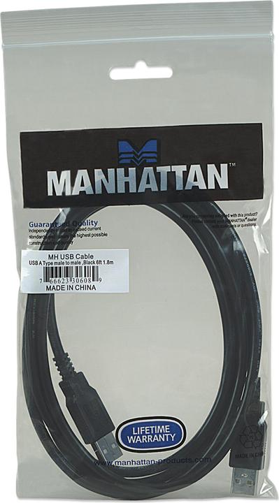 Image du produit Manhattan USB A - USB A (1.80 m, USB 2.0)