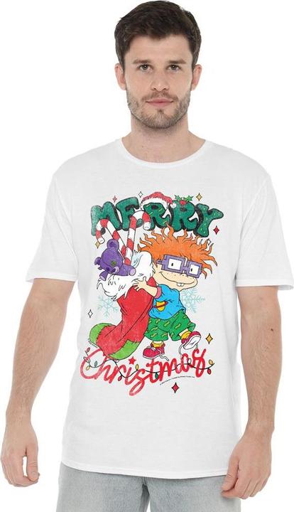 Actual product image Rugrats Mens Chucky Christmas Stocking T-Shirt (M)
