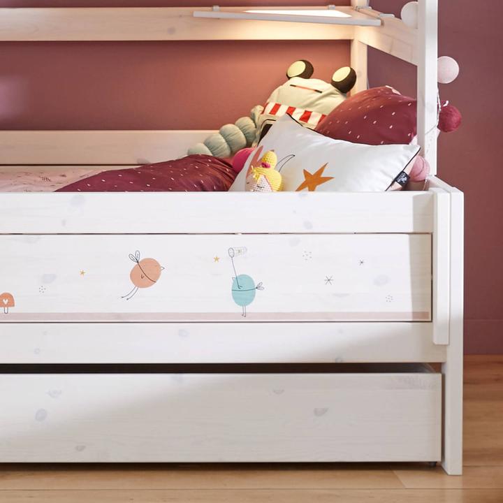 Immagine prodotto Lifetime Kidsrooms Letto a castello familiare con scale e rete a doghe Deluxe con letto ospite (90 x 200 cm)