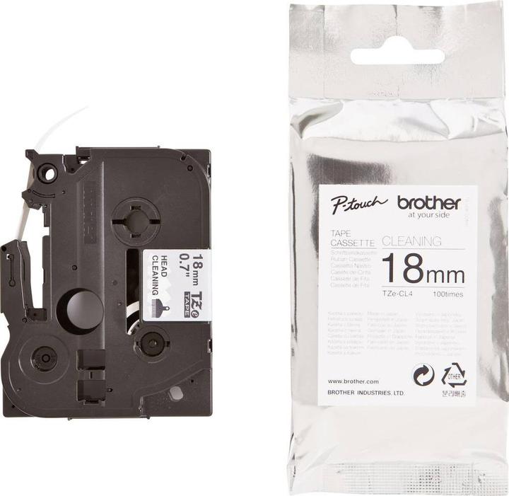Actual product image Brother TZE-CL4 Cleaning Cassette (1.80 cm, Black)
