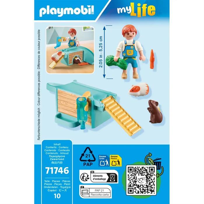 Immagine prodotto Playmobil Ragazzo con porcellino d'India (71746, Playmobil La mia vita)