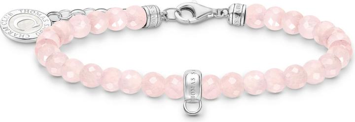 Produktbild Thomas Sabo Member Charm-Armband mit rosa Beads Silber (19 cm, Emaille, Silber 925)