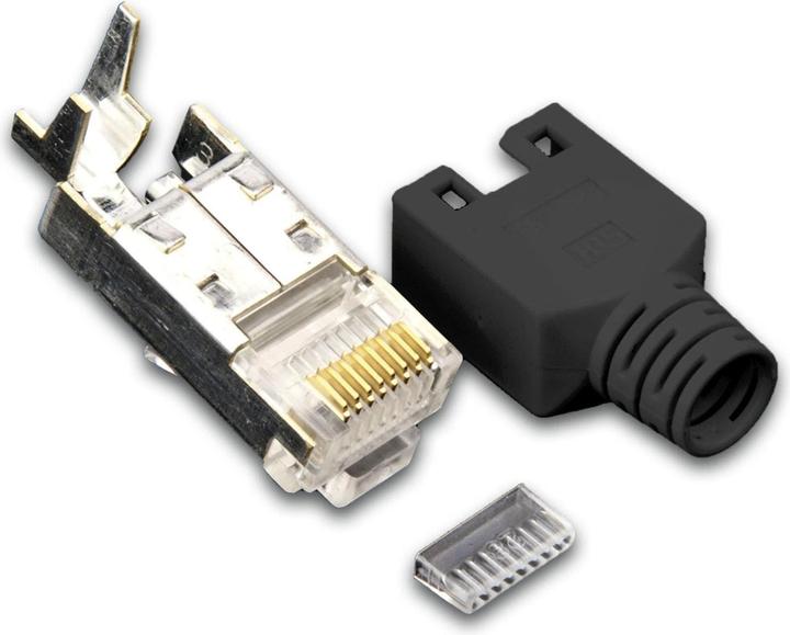 Wirewin Plug RJ45 Hirose TM11 50 pieces, Black (Network cable plug)