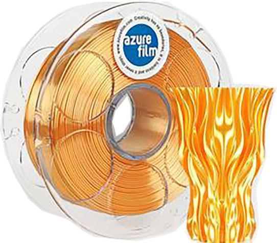 Image du produit AzureFilm Silk Flame Orange 1,75mm 1kg Filament 3D (PLA, 1.75 mm, 1000 g, Orange)
